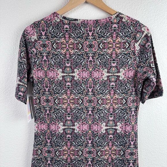 LuLaRoe‎ Women’s M Julia Midi Dress Black Pink Boho Mandala Print Stretch New - Picture 10 of 10